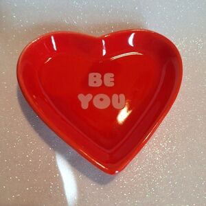 Ashland Red Heart Trinket Ring Dish New